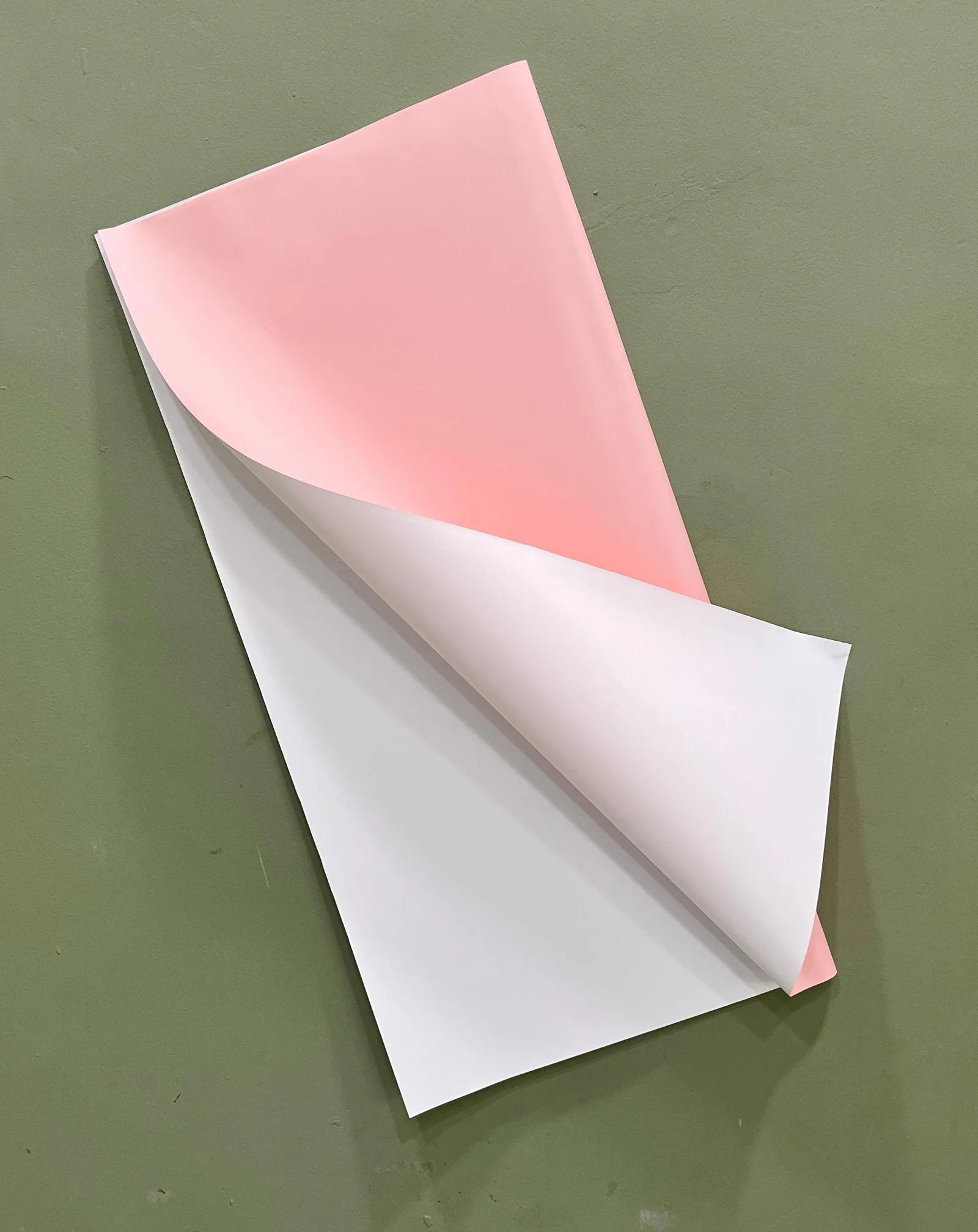 Kertas Bunga Cellophane Pink Double Putih