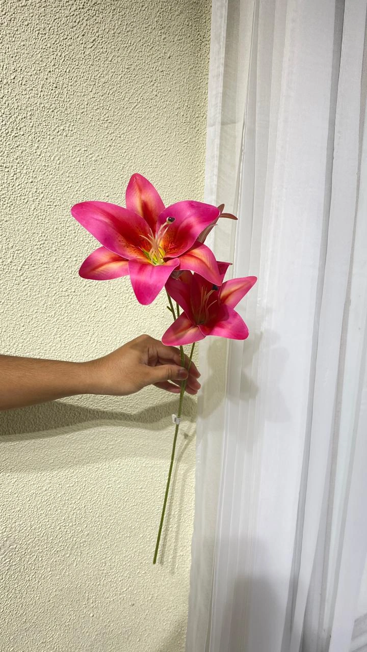 Cassablanca Lily 3tngkai Latex Merah Muda