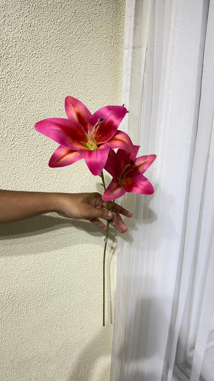 Cassablanca Lily 3tngkai Latex Merah Tua